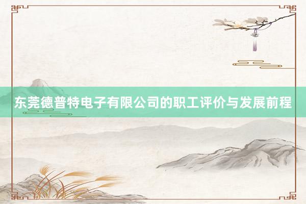 东莞德普特电子有限公司的职工评价与发展前程